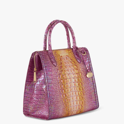 Grapefruit Ombre Melbourne Caroline Satchel Side View 
