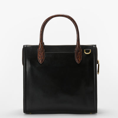 Black Tuscan Caroline Satchel Back View 