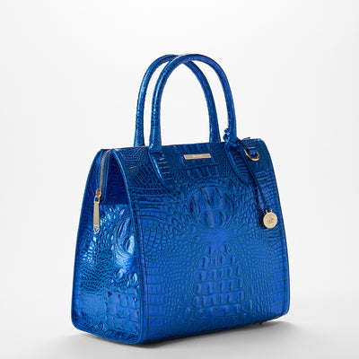 Caroline Cobalt Potion Melbourne Satchel Side View