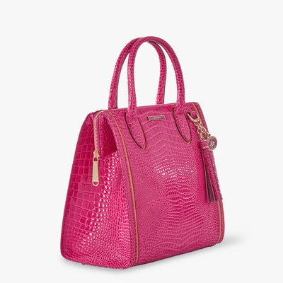 Paradise Pink Darlington Caroline Satchel Side View 
