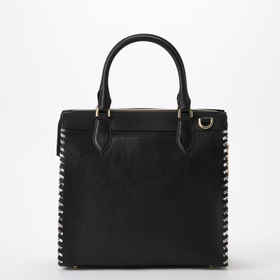 Black Blazer Caroline Satchel Back View 