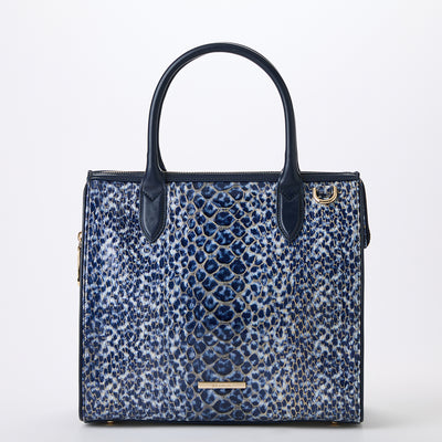 Caroline Navy Meadowport Satchel Front View