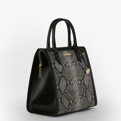 Black Spark Caroline Satchel Side View 