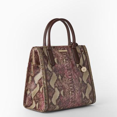 Brindle Potomac Caroline Satchel Side View 