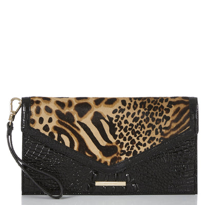 Black Reyka Kaia Clutch Front View 