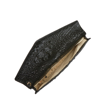 Black Reyka Kaia Clutch  Open Top View 