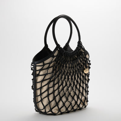 Black Santini Meloney Tote Side View 