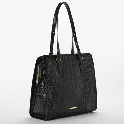 Black Bedford Tia Tote Side View 
