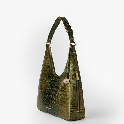 Matcha Green Melbourne Tabitha Shoulder Bag Side View  with Zipper