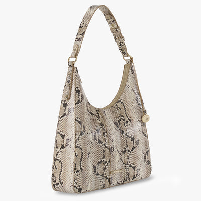 Beige Sandcastle Tabitha Shoulder Bag Side View 
