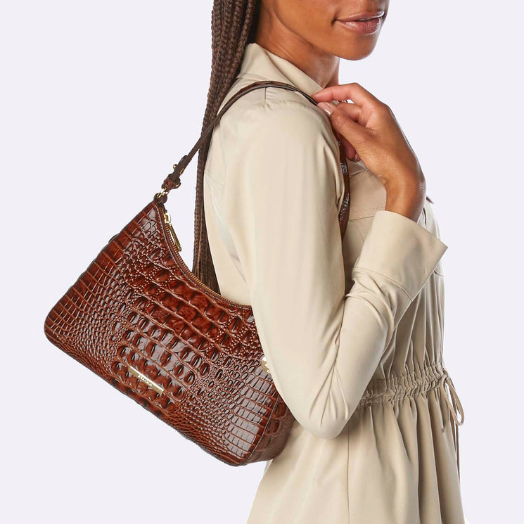 Pecan Melbourne Esme Shoulder Bag Being Worn By Model 
