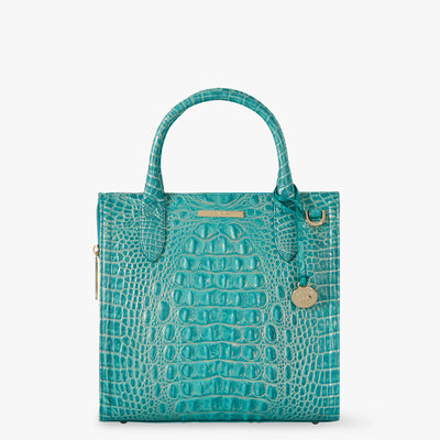 Mermaid Green Melbourne Small Caroline Satchel Front View 
