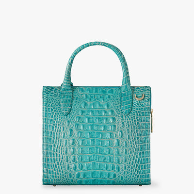 Mermaid Green Melbourne Small Caroline Satchel Back View 
