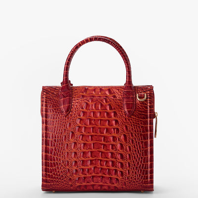 Radiant Red Melbourne Small Caroline Satchel Back View 
