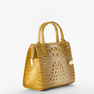 Golden Rod Ombre Melbourne Small Caroline Satchel Side View 