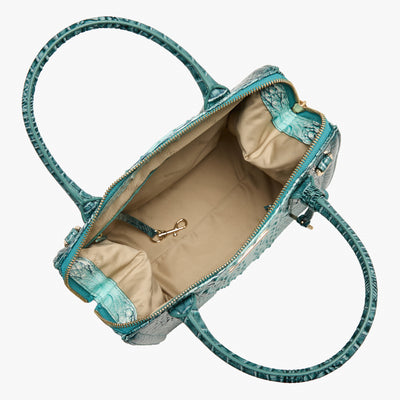 Spearmint Ombre Melbourne Small Caroline Satchel Open Top View