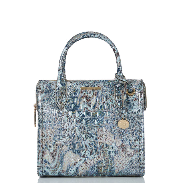 Icy Python Melbourne Small Caroline Satchel Front View 