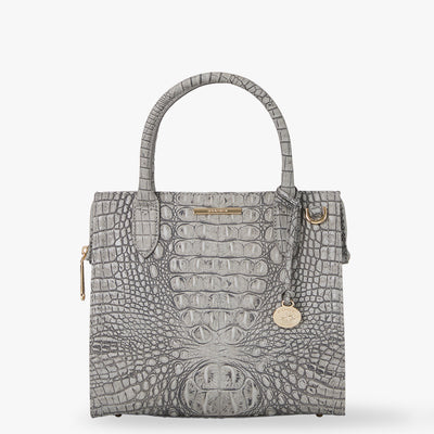 Fairest Grey Tetra Small Caroline Satchel Front View 
