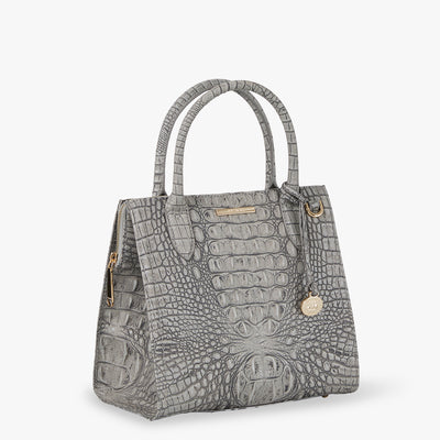 Fairest Grey Tetra Small Caroline Satchel Side View 
