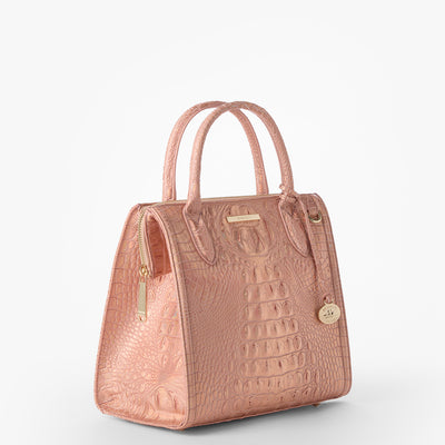 Rose Gold Melbourne Small Caroline Satchel Side View 
