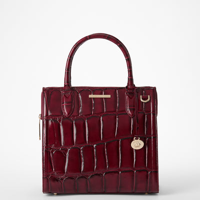 Merlot Nerina Small Caroline Satchel Front View 