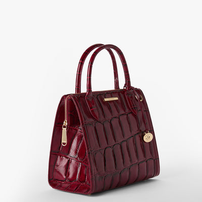 Merlot Nerina Small Caroline Satchel Side View 