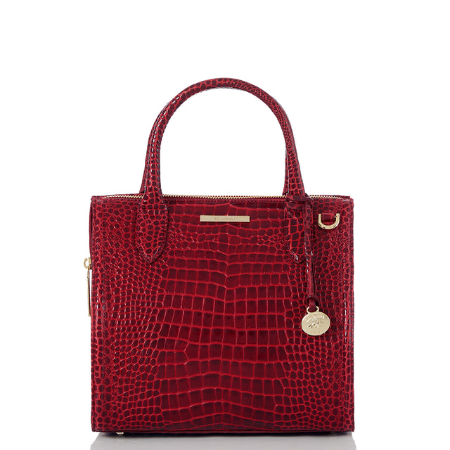 Red Glissandro Small Caroline Satchel Front View 