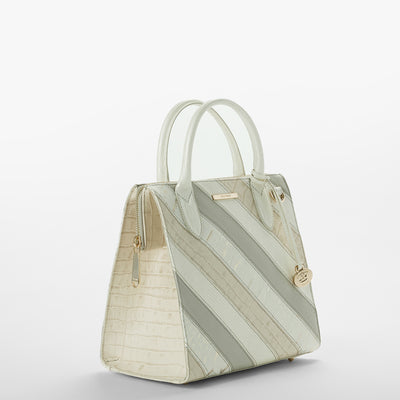 Ivory Flashback Small Caroline Satchel Side View 
