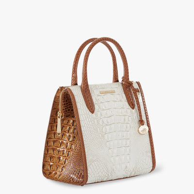 Coconut Milk Taber Small Caroline Satchel Side View 