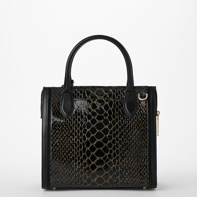 Black Cavatica Small Caroline Satchel Back View 
