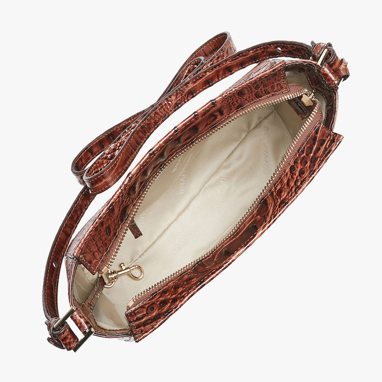 Pecan Melbourne Hillary Crossbody Open Top View