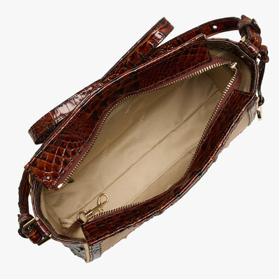 Pecan Palawan Hillary Crossbody Open Top View