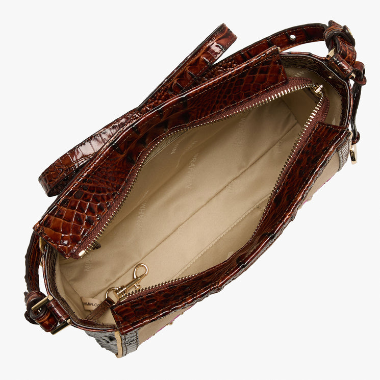 Pecan Palawan Hillary Crossbody Open Top View