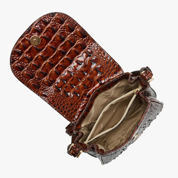 Pecan Melbourne Everlee Crossbody Open TopView