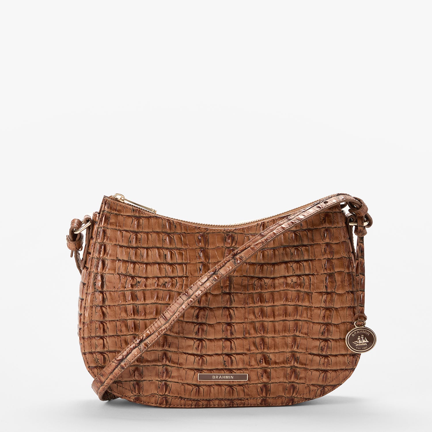 Brahmin Shayna Crossbody Brown Leather