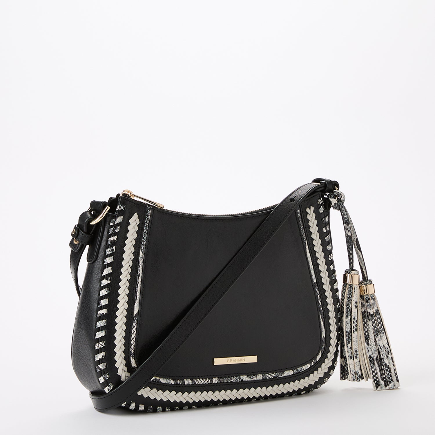 Brahmin Blazer Collection Black Shayna Crossbody Bag Black