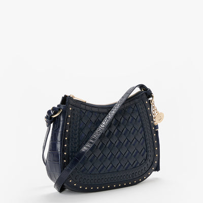 Navy Alamere Shayna Crossbody Side View 