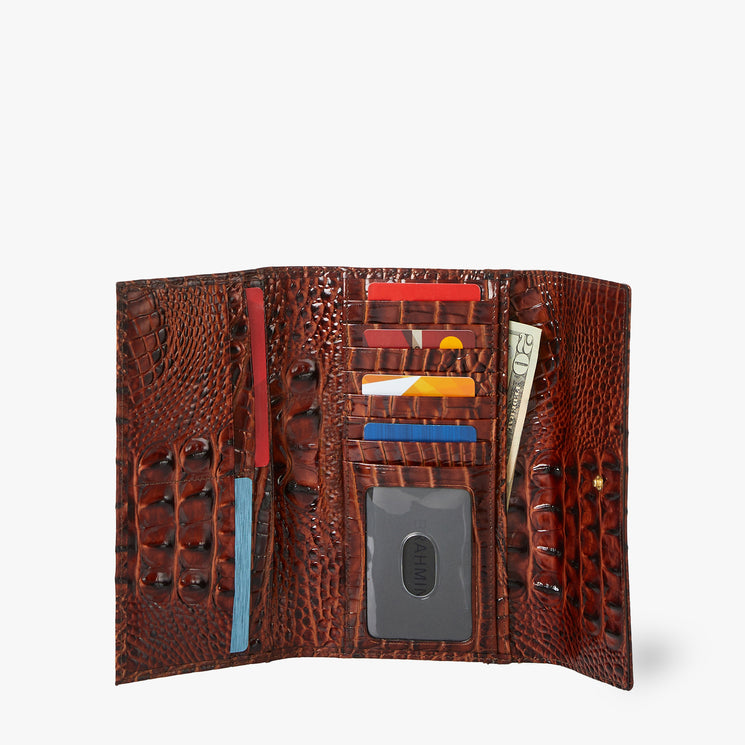 Pecan Melbourne Cordelia Wallet Open with Money
