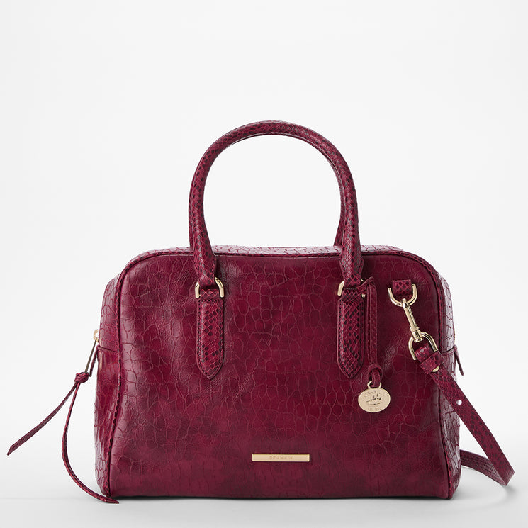 Cherry Lacquer Zostera Marissa Front View with Strap 