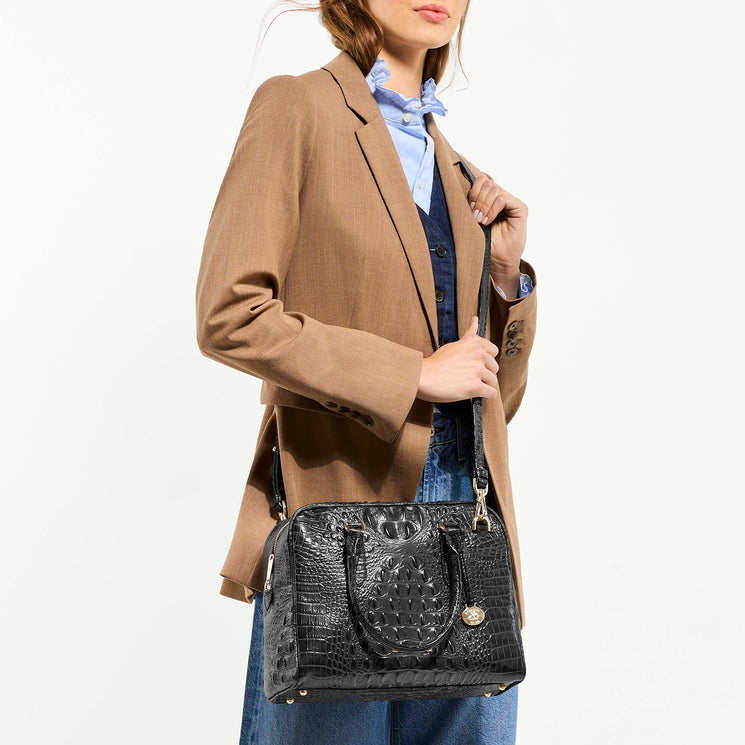 Model Wearing Black Alden Road Marissa Crossbody Bag