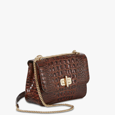 Pecan Melbourne Rosalie Crossbody Side View 