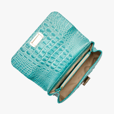 Mermaid Green Melbourne Rosalie Crossbody Open Top View 
