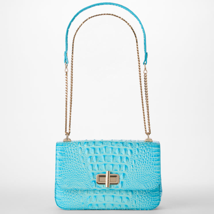 Tropic Blue Melbourne Rosalie Crossbody Front View With Strap