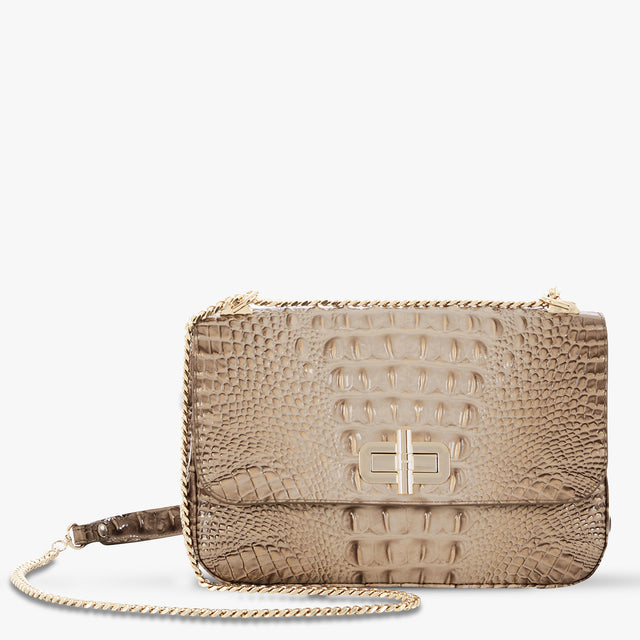 Sesame Ombre Melbourne Rosalie Crossbody Front View with Strap 