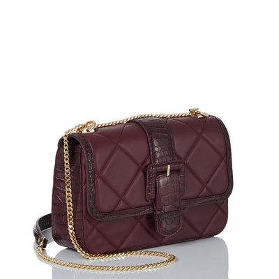 Burgundy Duval Rosalie Crossbody  Side View 