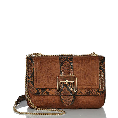 Cognac Saguaro Rosalie Crossbody  Front View with Strap