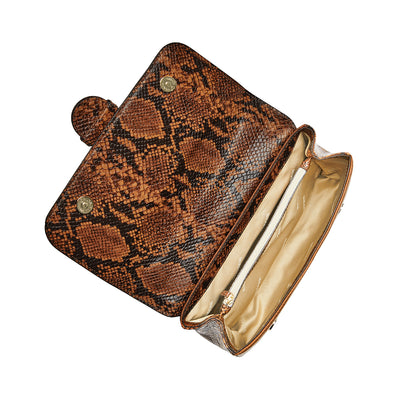 Cognac Saguaro Rosalie Crossbody  Open Top View 