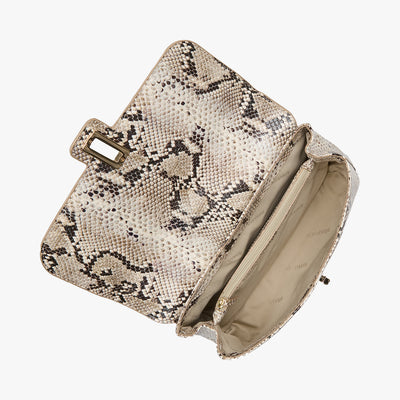 Beige Sandcastle Rosalie Crossbody Open Top View 
