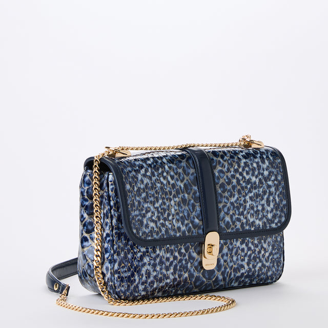 Rosalie Navy Meadowport Crossbody Side View with strap