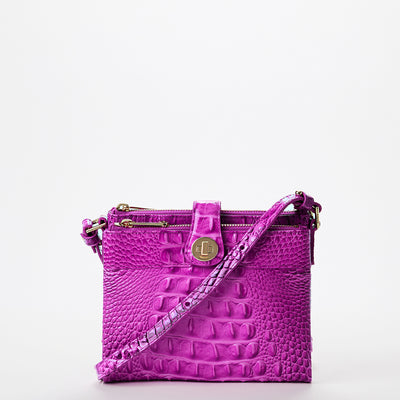 Mina Deep Fuschia Melbourne Crossbody Front View with strap